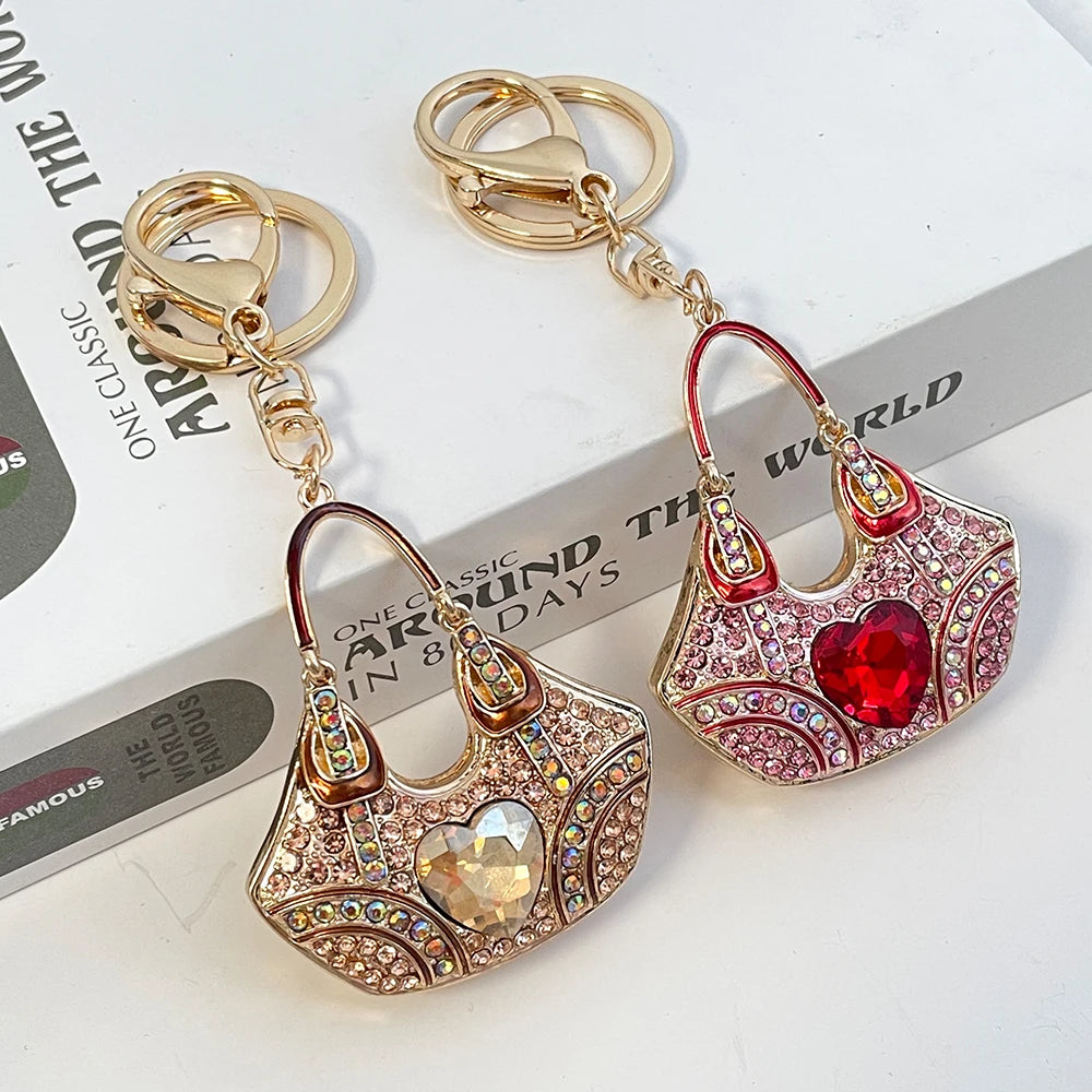 Luxury Women's Love Bag Key Ring Handbag Pendant Car KeyChain Souvenir 2024 New