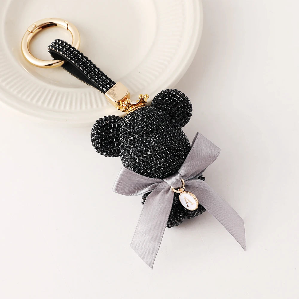 Bear Key Chain Full Crystal Inlay