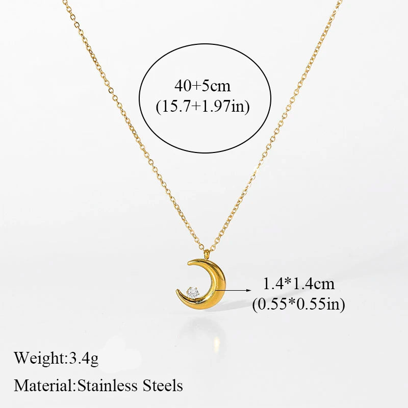 EILIECK 316L Stainless Steel Heart Love Pearl Pendant Necklace For Women Fashion Multilayer Neck Chain Jewelry Gift Collier