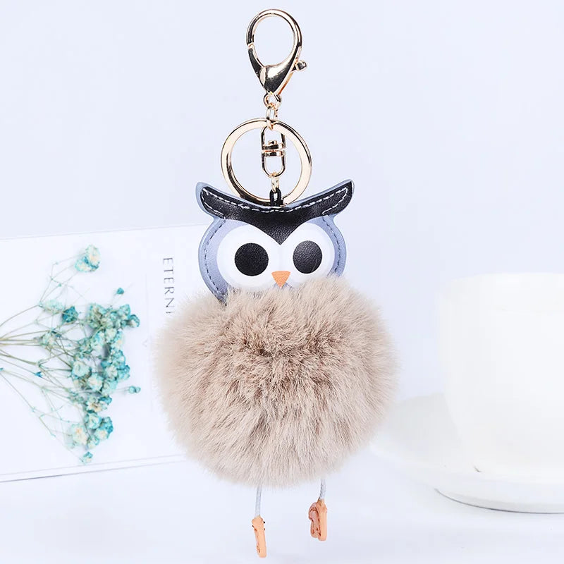 EASYA New Design Crystal Owl Keychain Full Rhinestone Key Ring Key Holders For Women Bag Accessories Cute Animal Car Key Chain