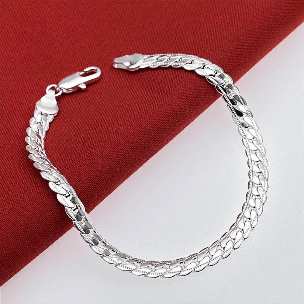 Luxury 925 Sterling Silver Ball Bracelets For Woman Korean Designer Lucky Beads Chain Bracelets Party Wedding Charm Jewelry Gift