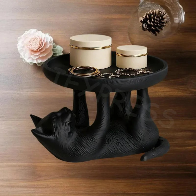 Playful And Cute Cat Design, Novel Style, Ideal For Desktop Organization 3D Printed Fun Cat Jewelry Tray