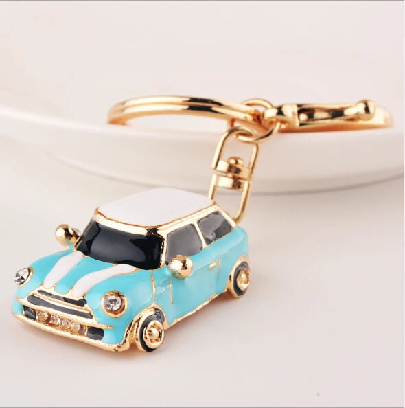 New Fashion Car Motorcycle Rhinestone Crystal Keychain Metal Alloy Key Chains Holder Handbag Car Keyrings Keychains For Women Me