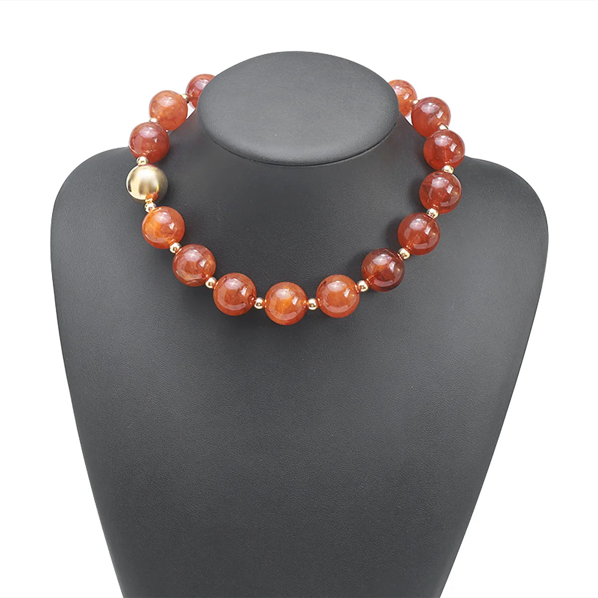 KMVEXO Fashion Colorful Round Resin Beaded Chokers Necklace for Women Smudging Acrylic Necklaces Neck Chain Daily Party Jewelry