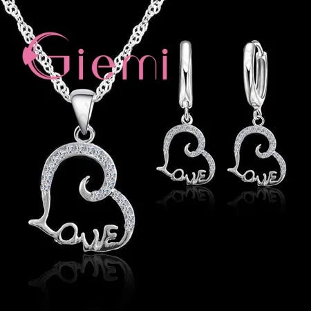 S925 Silver Needle Luxury Jewelry Sets 24 Models Option Cubic Zircon Rhinestone Charming Pendant Wedding Engagement Accessory