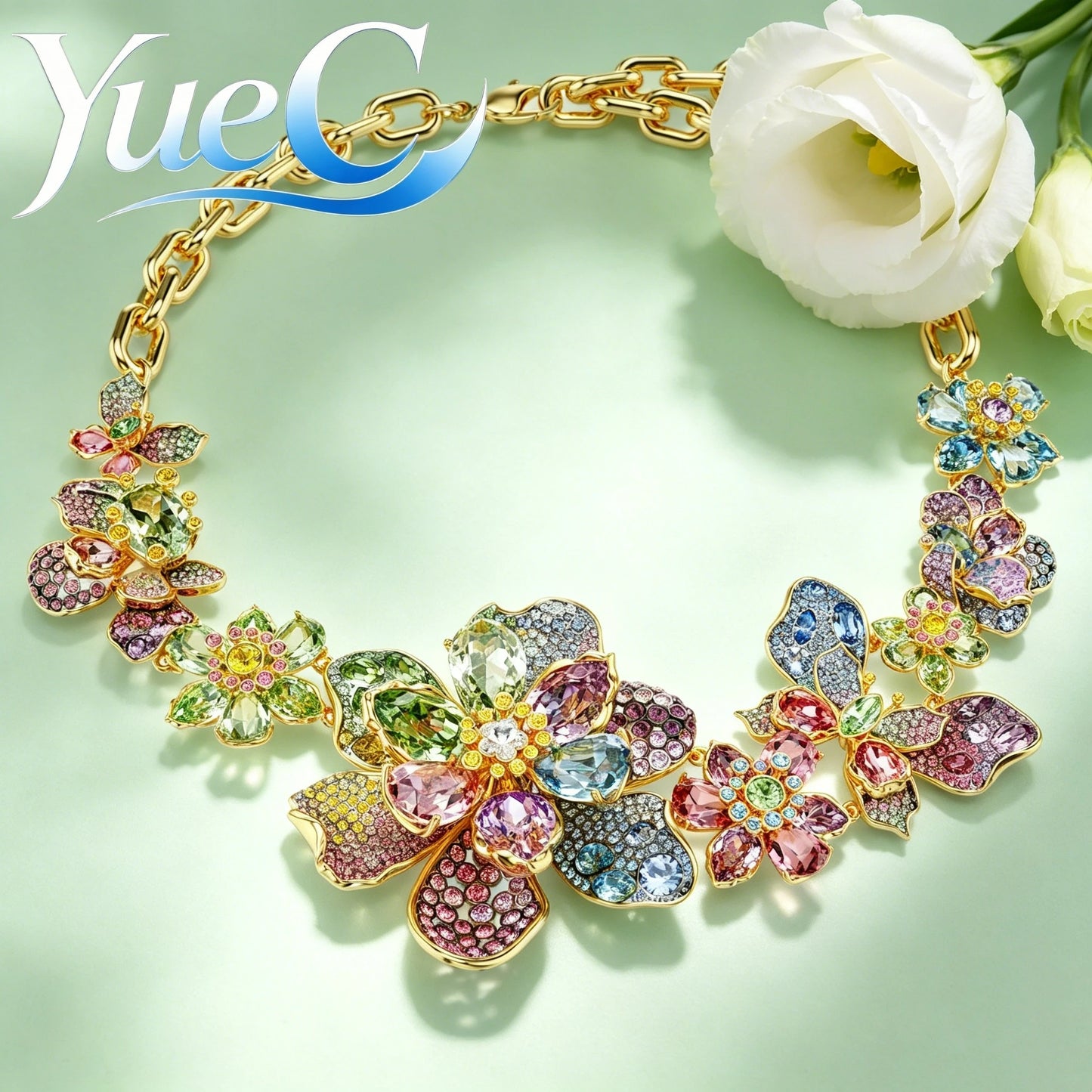 2026 YueC NEW Original Product: Flower Necklace, Butterfly Earrings, Light Luxury Charm Bracelet, Niche Design, Exquisit