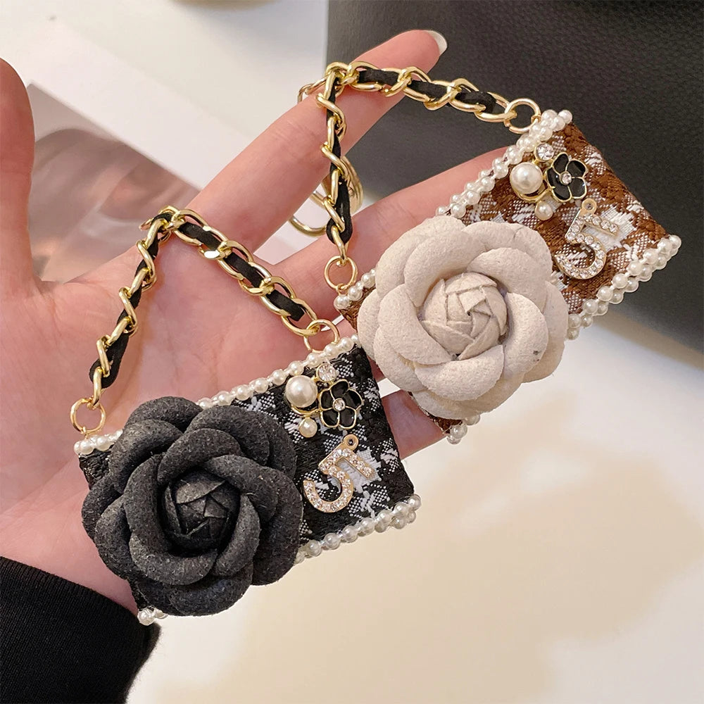 2024 Fashion Flower Keychain Camellia Handbag Pendant Gifts Souvenirs