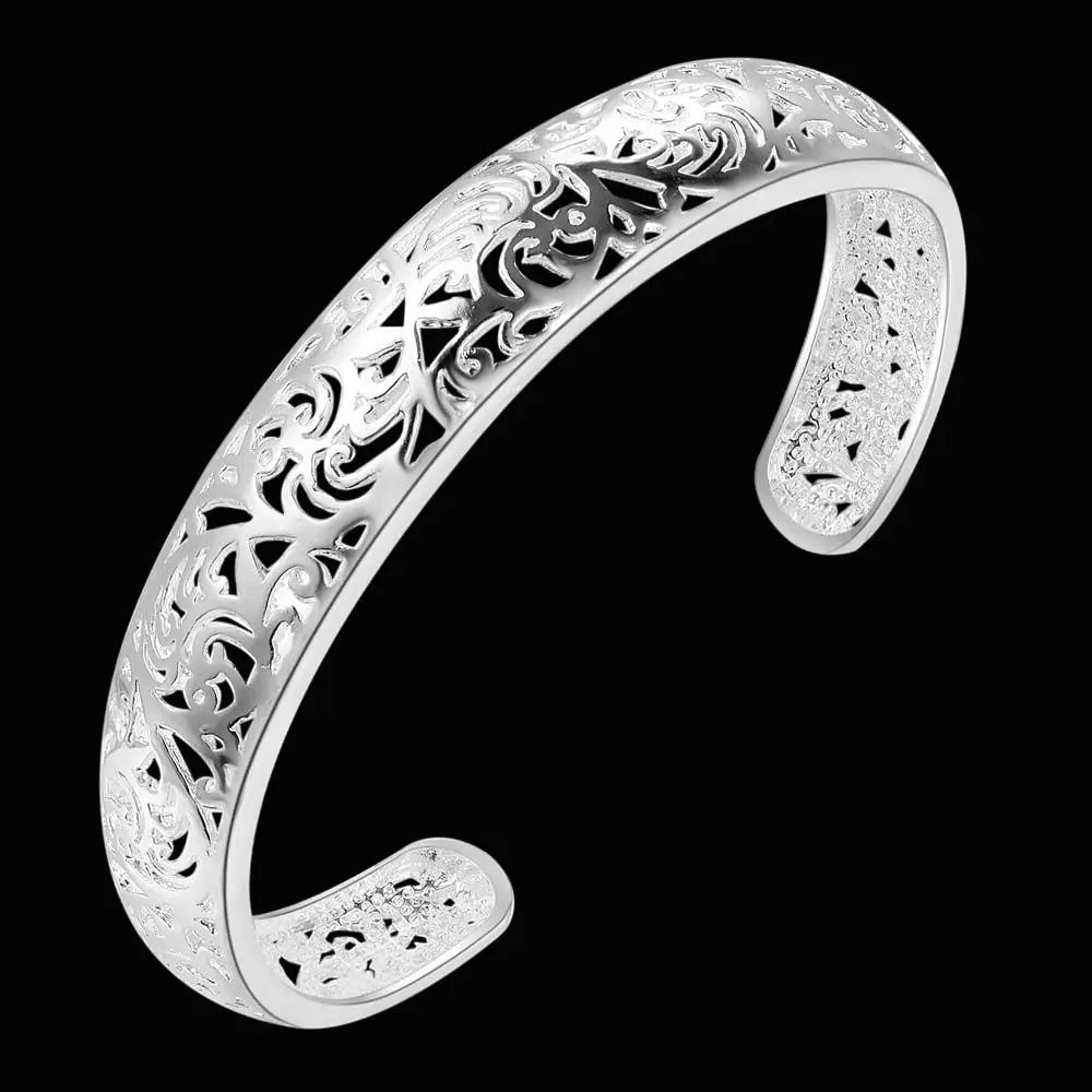 Hot 925 Sterling Silver Bracelet High Quality For Woman Fashion Engagement Party Wedding Jewelry Gift