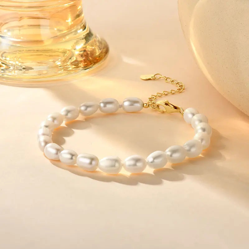 OXTAO Real 925 Silver Necklace Natural Freshwater Pearl Pendant for Women Clavicle Chain Necklace Fine Jewelry Gift wholesale