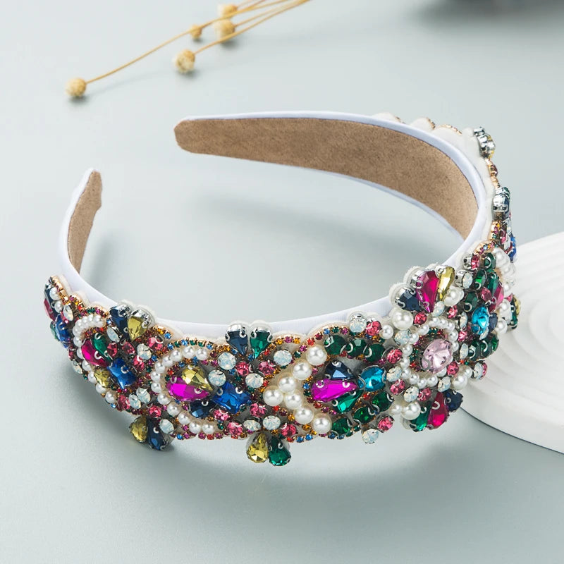 Cross border New European and American Fashionable and Gorgeous Baroque Headband High end Trendy Hair Accessories for Women