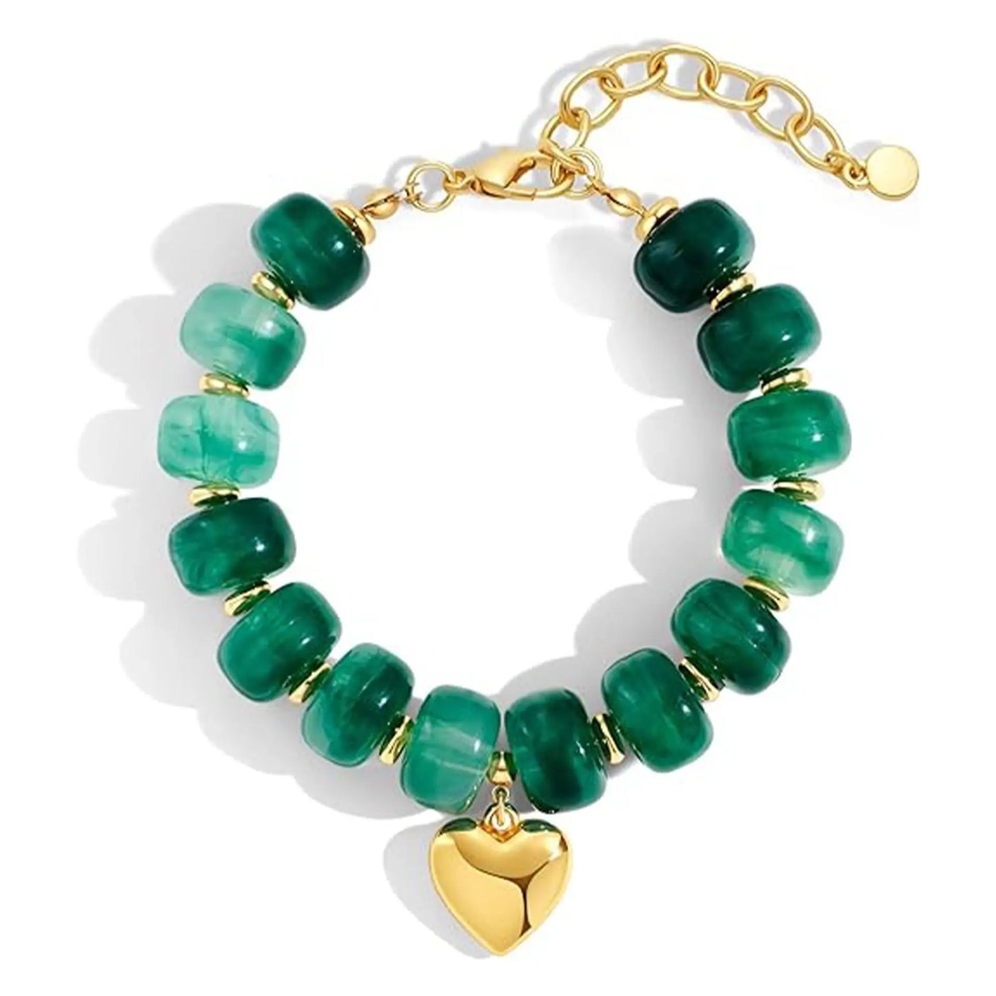 Boho Colorful Geometric Beads Elastic Bracelets for Women Fashion Acrylic Flat Round Bead Bracelet Beach Jewelry Gifts