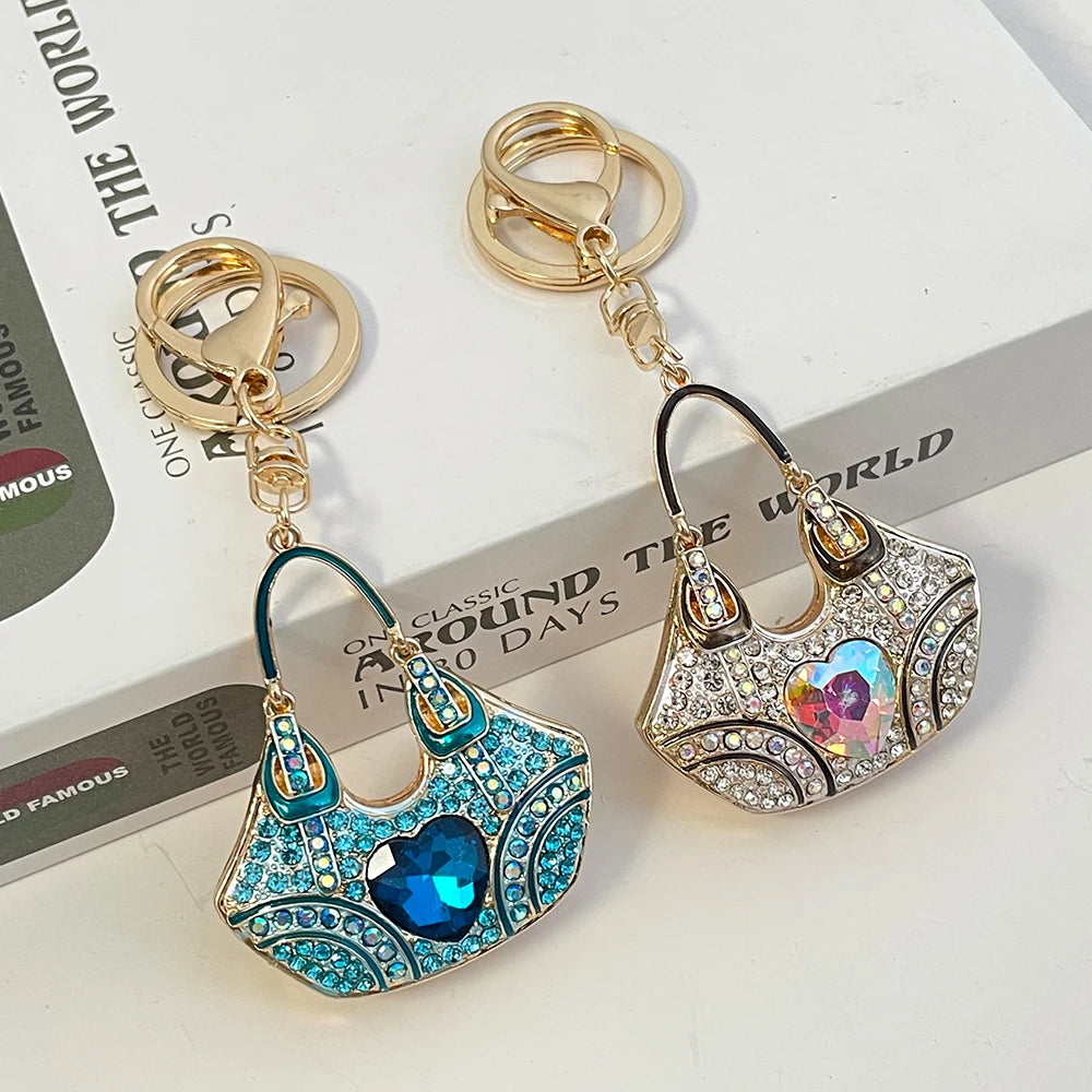 Luxury Women's Love Bag Key Ring Handbag Pendant Car KeyChain Souvenir 2024 New