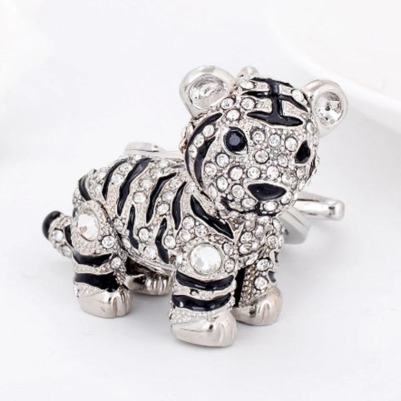 Fashion Rhinestone Crystal Metal Keychain Lovely Cartoon Marine Style Tortoise Fish Dolphin Keyring HandBag Car Pendant Gift