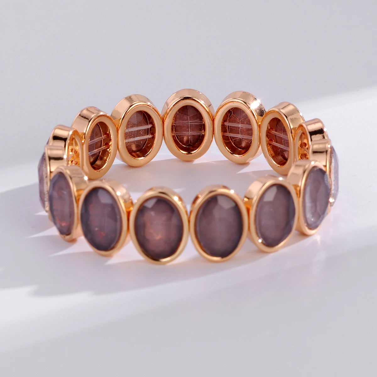 2026 New Arrival Glass Crystal Candy Beads Bracelets Colorful Rhinestone Girl Women Gold Color Bangle Bohemian Style Bracelet