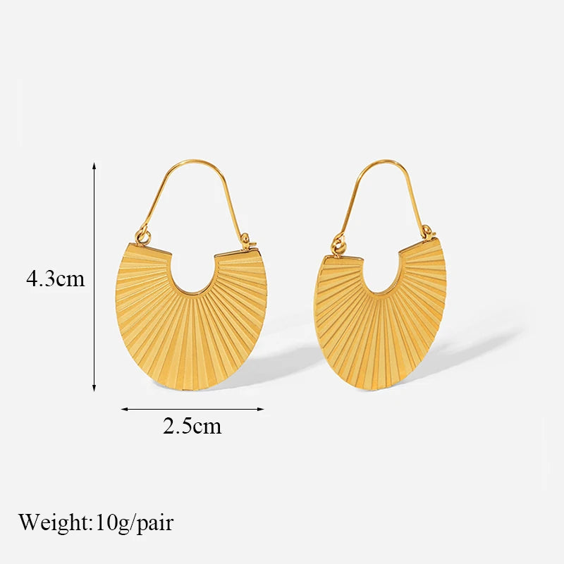 EILIECK 316L Stainless Steel Starfish Drop Dangle Earrings Stylish Trendy Waterproof 18K PVD Plated Metal Jewelry for Women