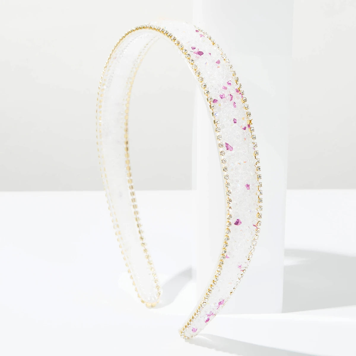 Cross Border New Retro Baroque Style Diamond Studded Anti Slip Teeth Fine Edged Headband Versatile Vacation Style Accessory