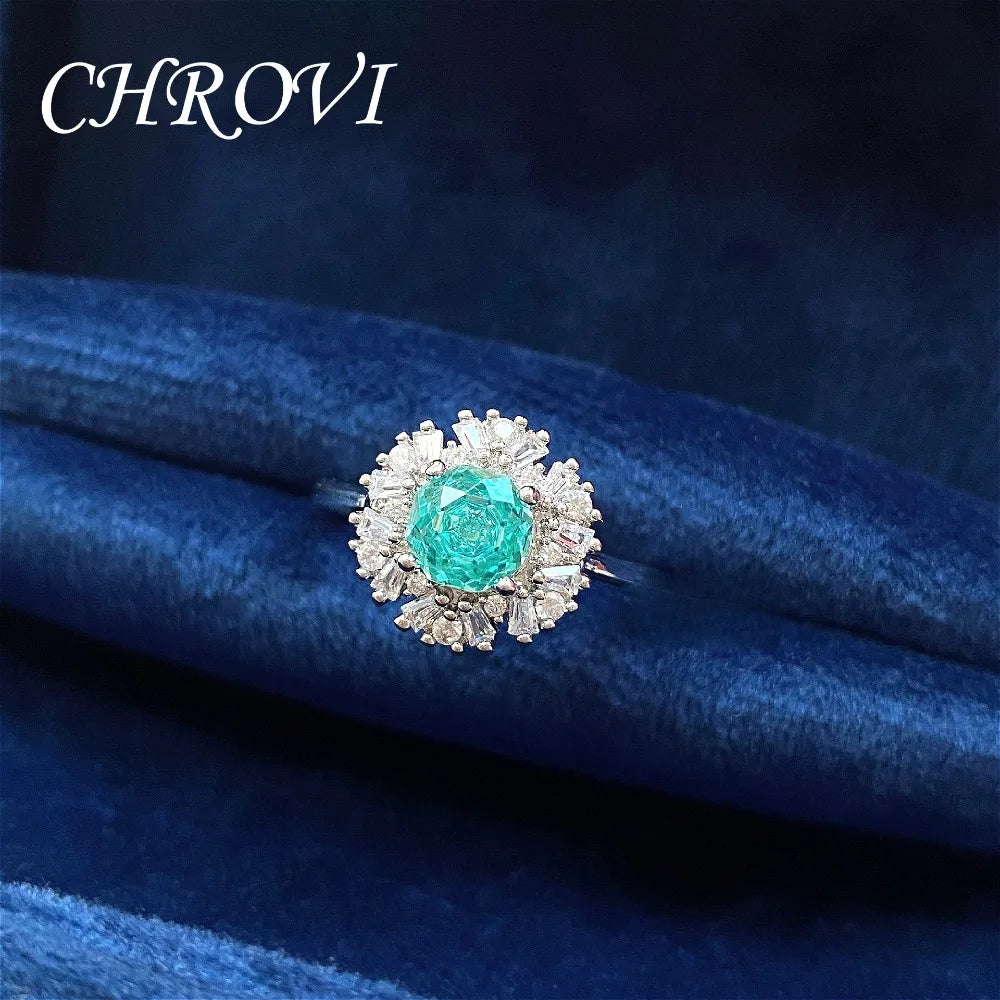Light luxury 925 sterling silver octagonal millennium rose ring with high-grade square diamond women's ring