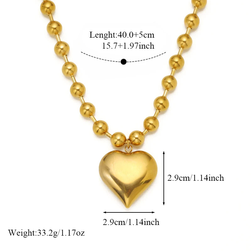 EILIECK 316L Stainless Steel Metal Cross Pendant Necklace For Women Trendy Gold Color OT Clasp Neck Chain Waterproof Jewelry