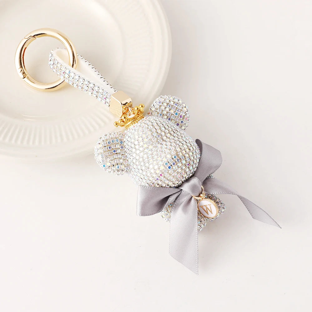 Bear Key Chain Full Crystal Inlay