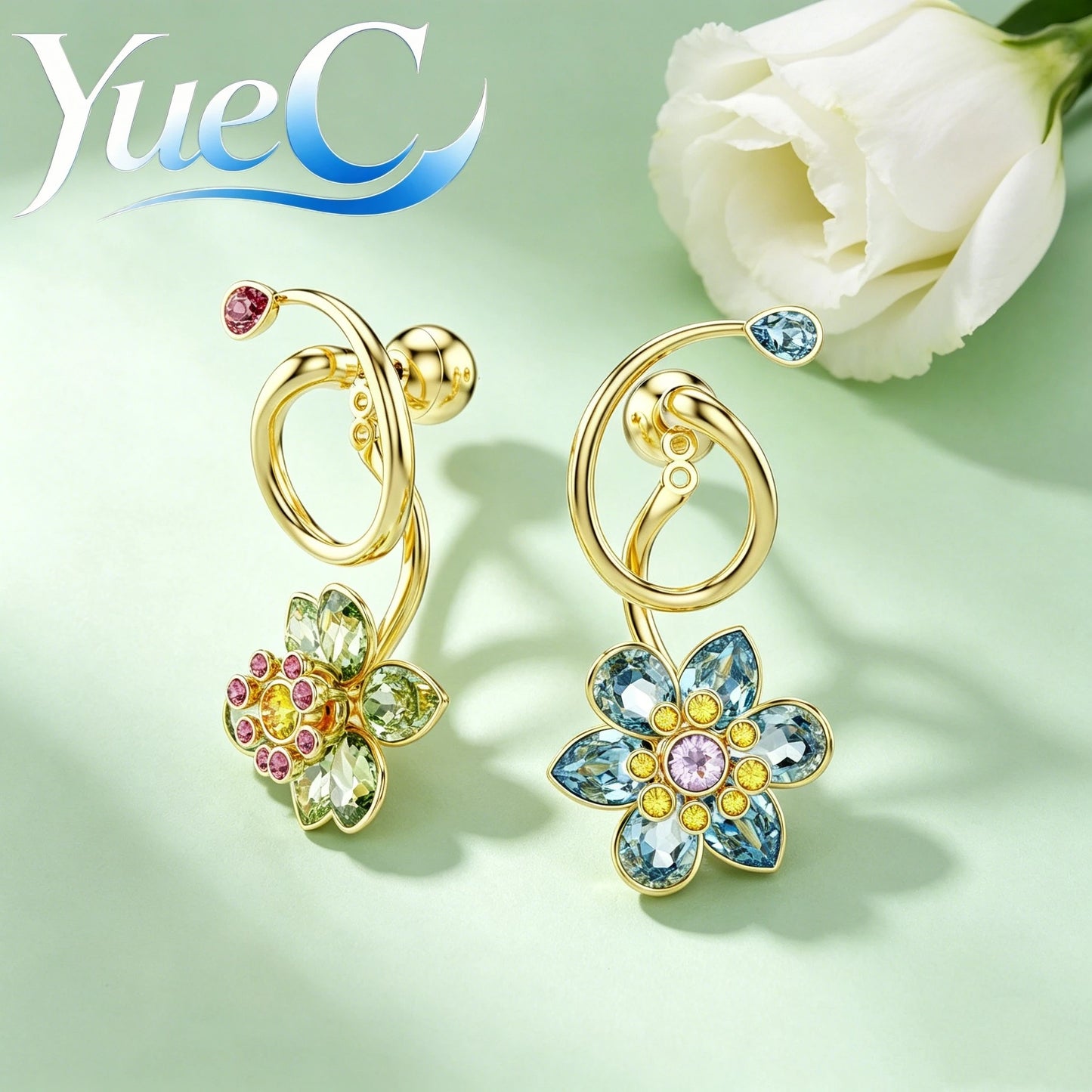 2026 YueC NEW Original Product: Flower Necklace, Butterfly Earrings, Light Luxury Charm Bracelet, Niche Design, Exquisit