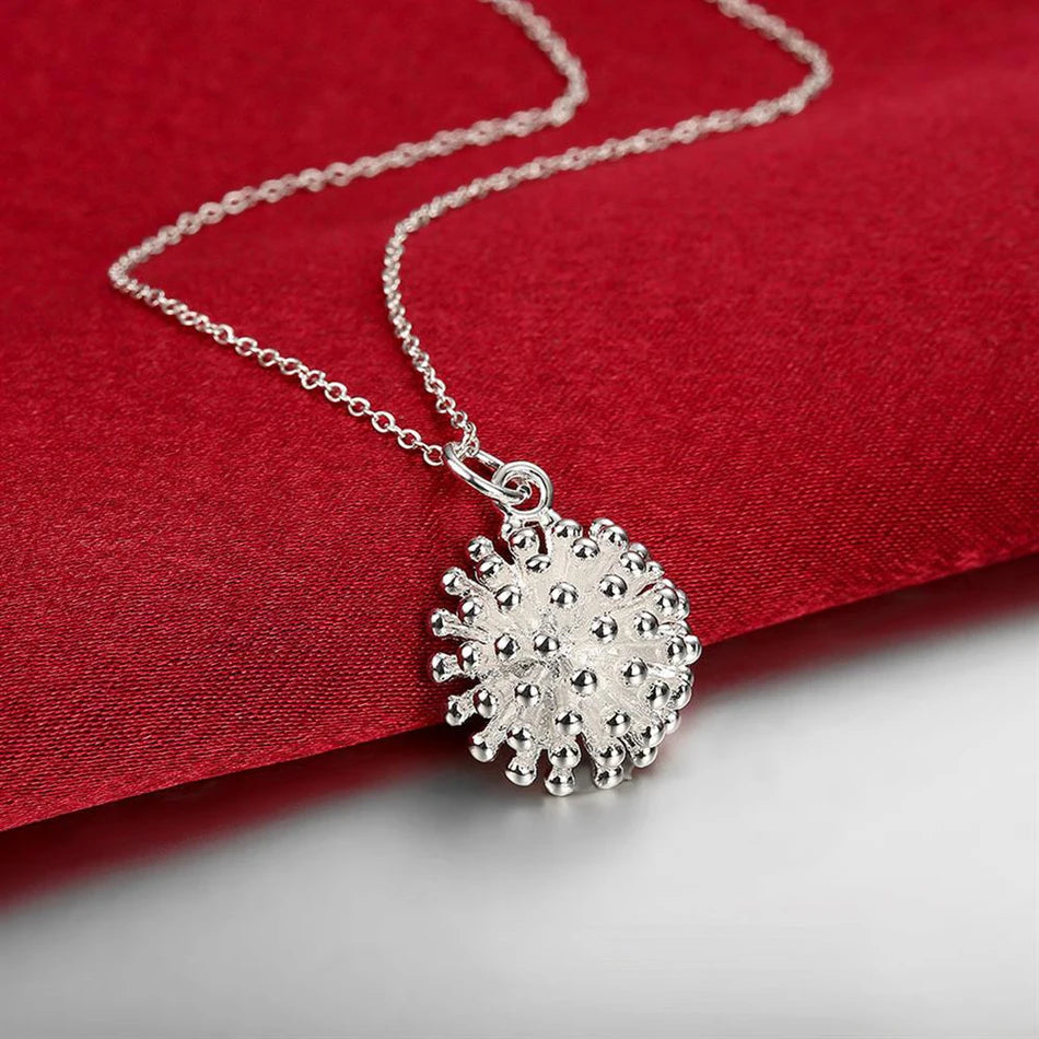 925 sterling Silver necklace earring bracelet rings Jewelry set for women Fireworks Pendant bangle Hot charm Fashion Party Gift