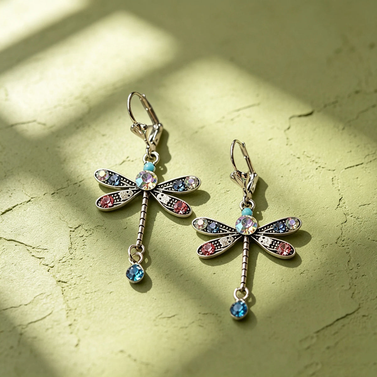 Charm Grace Female Small Animal Rainbow Zircon New Fashion Drop Dangle Earrings Unique Silver Color Wedding Jewelry For Women
