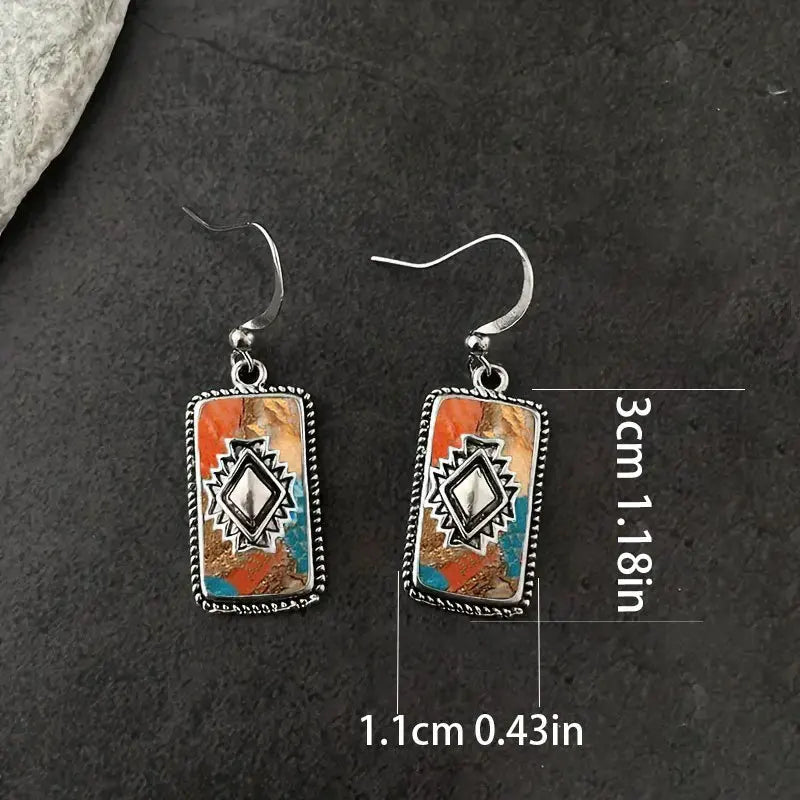Fashion Bohemian Earring Imitation Turquoise Earring Earrings for Women Vintage Earrings Jewelry Perfect Gift To Lover Friend