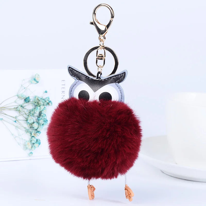 EASYA New Design Crystal Owl Keychain Full Rhinestone Key Ring Key Holders For Women Bag Accessories Cute Animal Car Key Chain