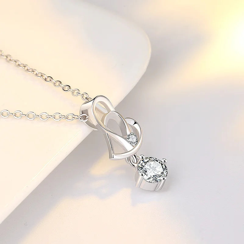 925 Sterling silver necklace pendant High quality Heart Fashion jewelry chains For Women Men Wedding Birthday Party Gift