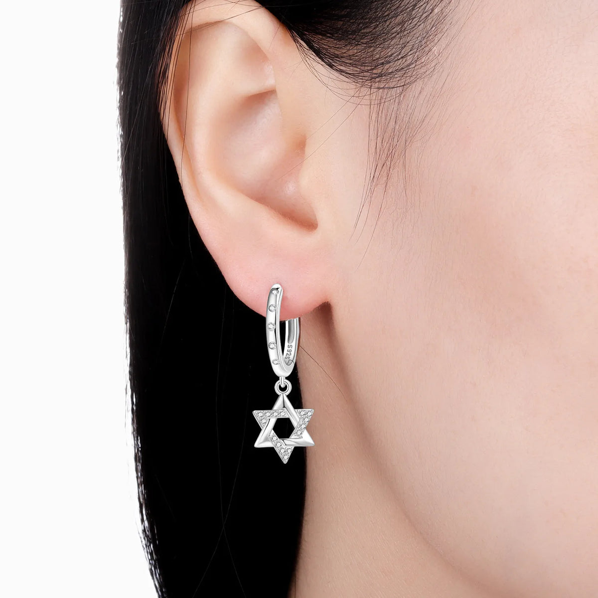 Orstarry 925 Sterling Silver Shining Starry Sky Series Drop Earrings Women Earrings Charm Fashion Versatile Party Jewelry Gifts