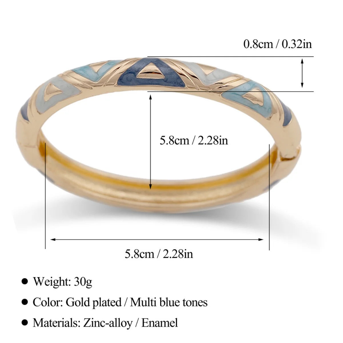 KMVEXO Exaggeration Blue Enamel Geometric Irregular Metal Bangle for Women Girl Summer Beach Vacations Bracelet 2026 NEW