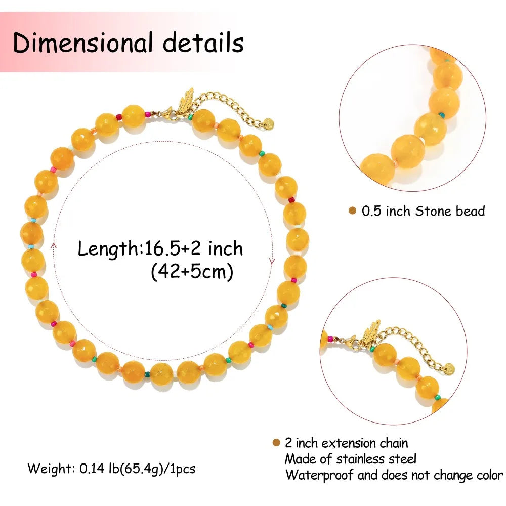 Colorful Chunky Bead Necklaces for Women Trendy Boho Collar Statement Necklace Choker Summer Beach Jewelry Birthday Gift for Her