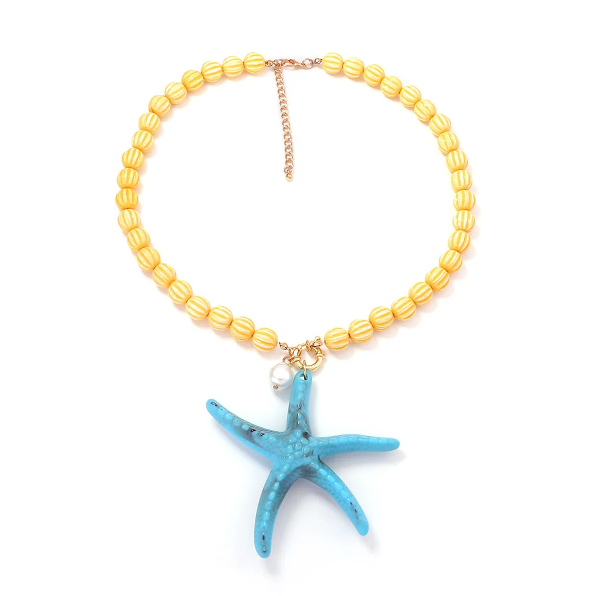 2026 Summer Beach Vacation Style Ocean Lobster Crab Pendant Colorful Beaded Necklace