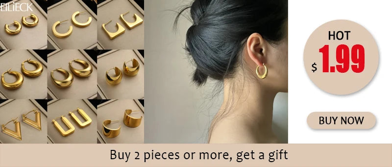EILIECK 316L Stainless Steel Butterfly Heart Drop Earrings For Women Fashion New Ear Stud Gold-Plated Waterproof Jewelry Gift