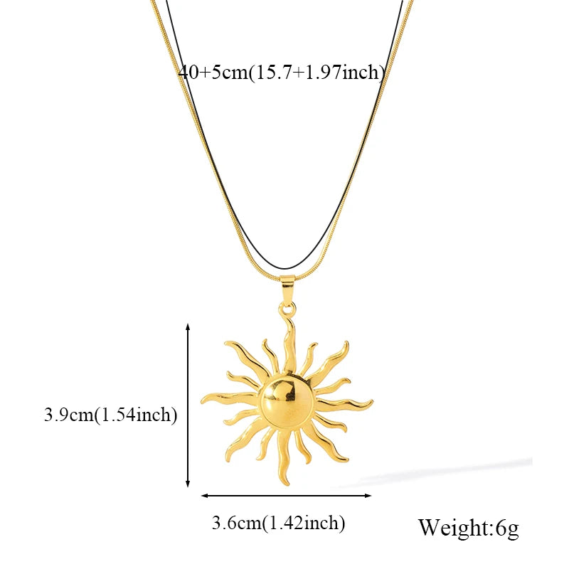 EILIECK Women's Heart Long Pendant Y-shaped Necklace 18K Gold-plated Stainless Steel Neck Chain Daily Water-resistant Jewelry