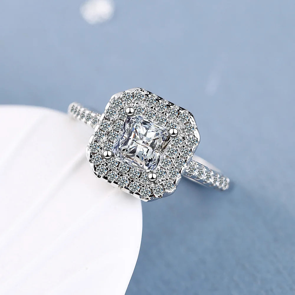 New 925 Sterling Silver Ring Heart Adjustable Simplicity Fashion Exquisite Student Girlfriend Jewelry Accessories Wedding Party