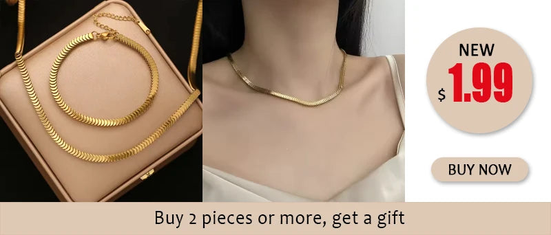 EILIECK 316L Stainless Steel Silver Color High Quality Metal Chain Necklace Bracelet Set Waterproof Popular Casual Jewelry Women