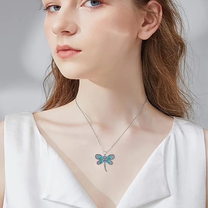 1pc Simple Fashion Dragonfly Pendant Necklace Men Women's Daily Wear Jewelry Accessories