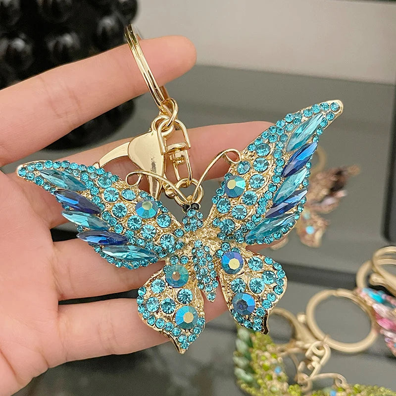 Easya 2024 Fashion Butterfly Bows Luxury Glitter Keychains High Quality Bags Decorate Wedding Gifts for Guests