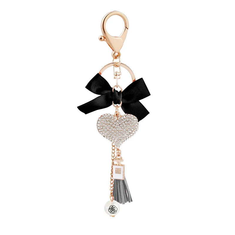 Easya New Pink Bow Love Keychain Backpack Luxury  Jewelry Gift