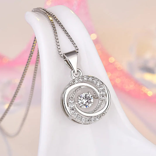 925 Sterling Silver Necklace Pendant Chain 5A Zircon For Women Fashion Jewelry Party Wedding Accessories Gifts