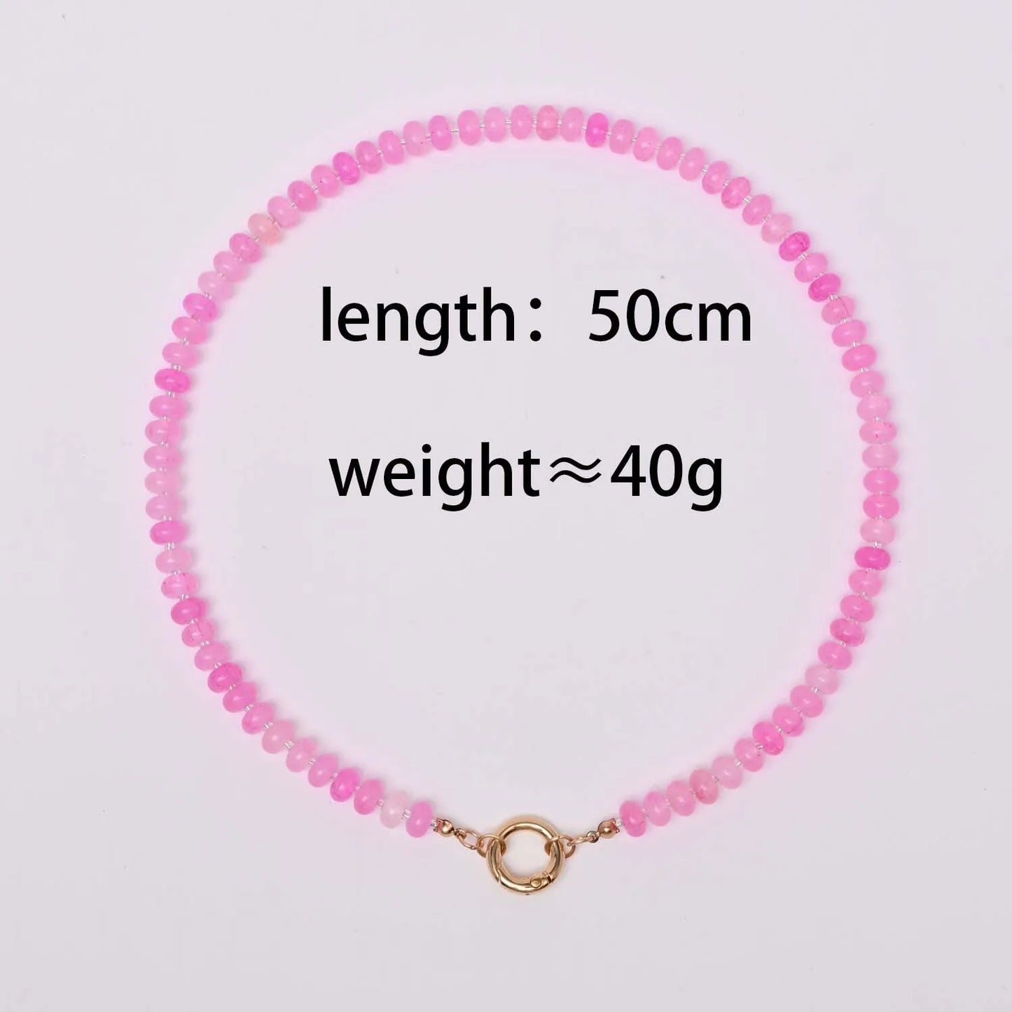 Trendy Natural Stone Star Heart Pendant DIY Necklace for Women Colorful Handmade Beaded Collars Necklace Stainless Steel Jewelry