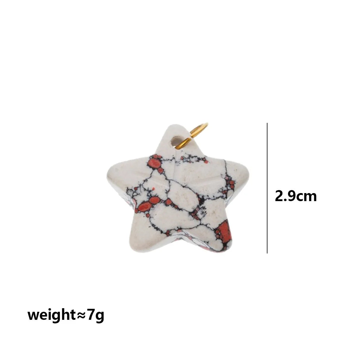 Trendy Natural Stone Star Heart Pendant DIY Necklace for Women Colorful Handmade Beaded Collars Necklace Stainless Steel Jewelry