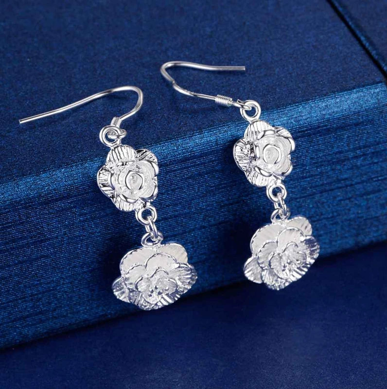 925 Sterling Silver Earrings Hot Beads For Women Exquisite Student Girlfriend Jewelry Accessories Wedding Fashion Gift
