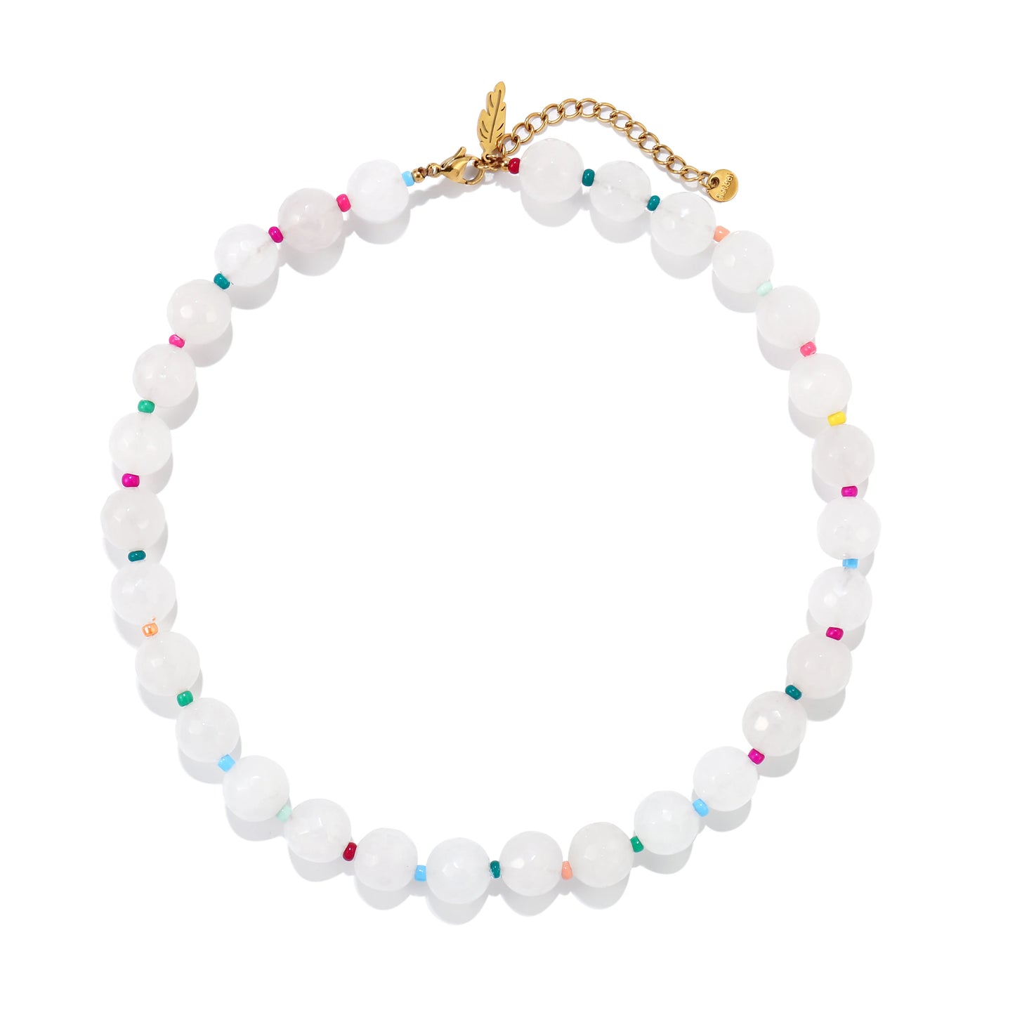 Badu Handmade Colorful Stone Beads Choker Necklace for Women Bohemian Summer Beach Holiday Jewelry Gifts