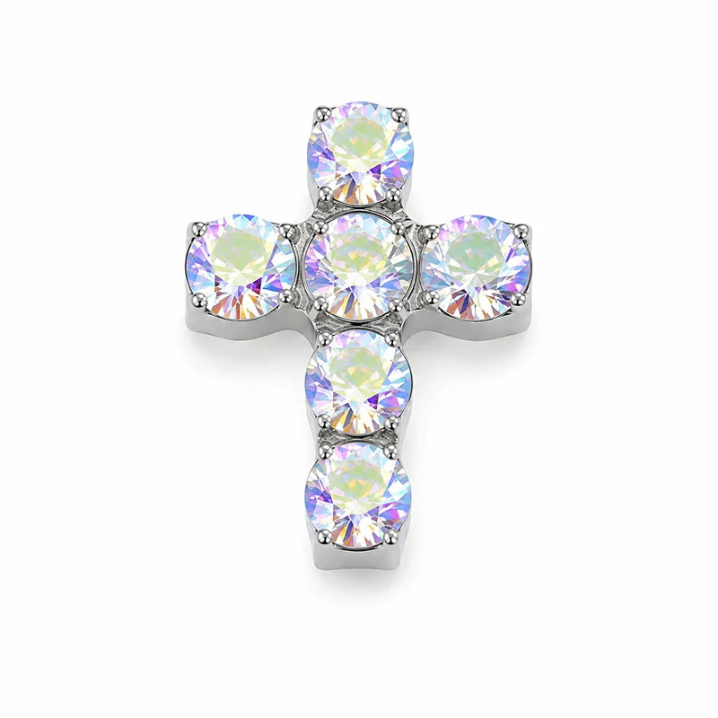 EILIECK 1Pcs ASTM F136 Titanium Spiral Cross Zirconia Ear Piercing 16G Lip Nose Body Piercing Earrings Body Piercing Jewelry