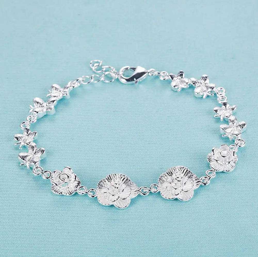 925 Sterling Silver Bracelet Heart High Quality Romance Chain For Woman Men Fashion Engagement Party Wedding Jewelry Gift
