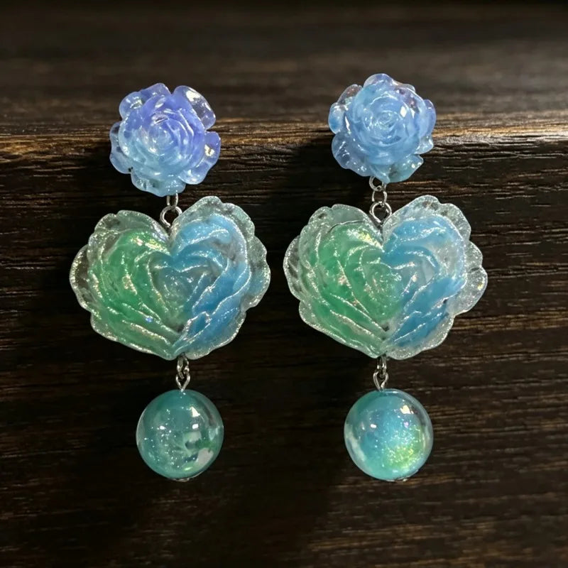 Sweet Flowers Earrings for Women Vintage Beach Style Summer Vacation Jewelry Elegant Versatile Bohemian Pendientes Mujer