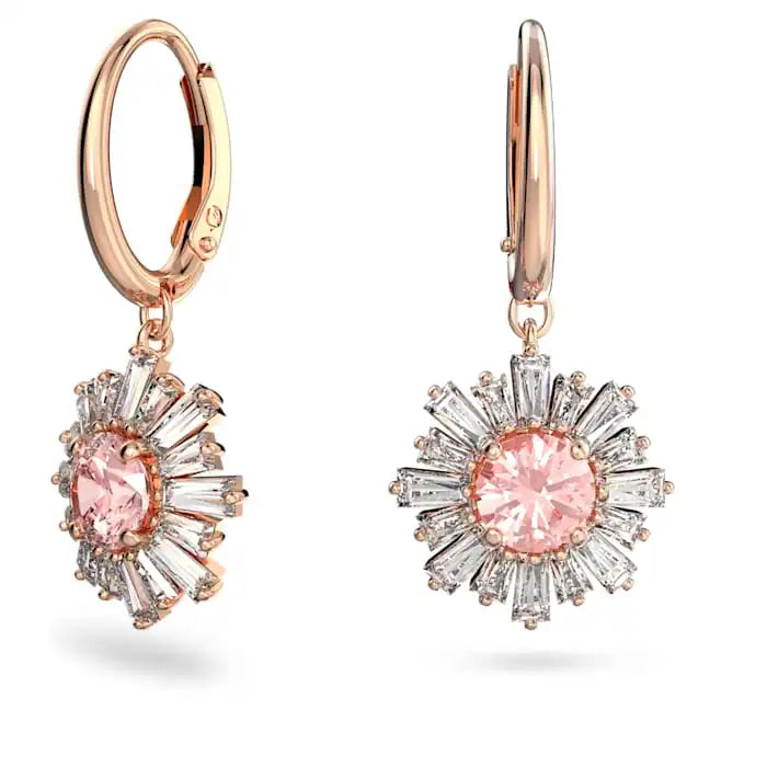 2026 New Trend Original Luxury Crystal Set Charm Yellow Pink Blue Flower Crystal Pendant Fashion Necklace Earring Gift for Women