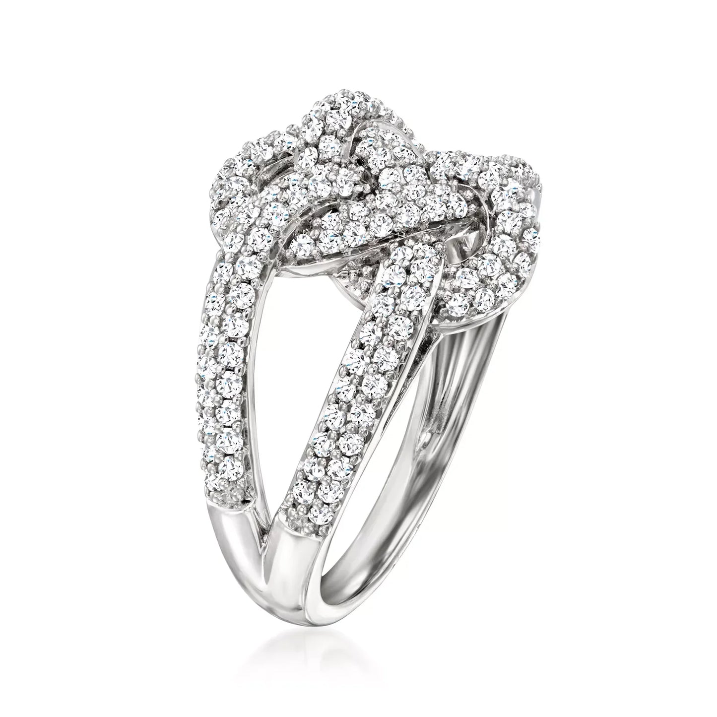 Personalized And Creative All-diamond White Zircon Ring For Women 925 Silver Party Birthday And Wedding Gift Wholesale